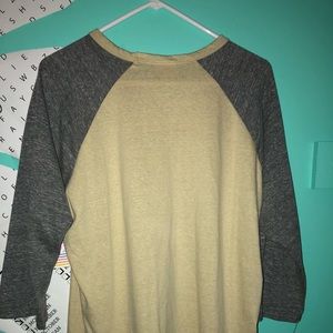 LuLaRoe Randy grey and yellow 2XL baseball tee